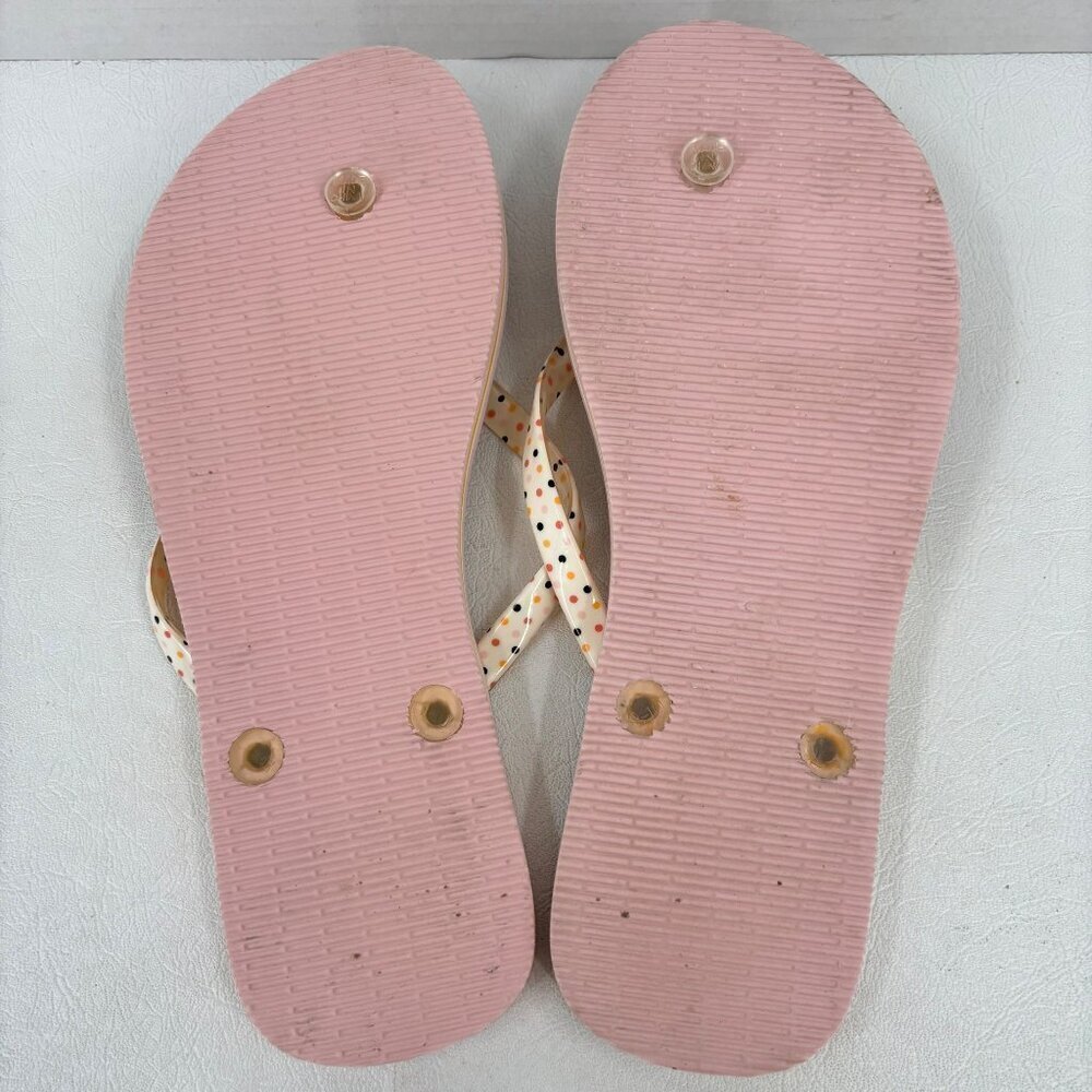 Vera Bradley Flip Flop Sandals Womens Size 9-10 Prairie Daisy Pink Floral - Picture 7 of 9
